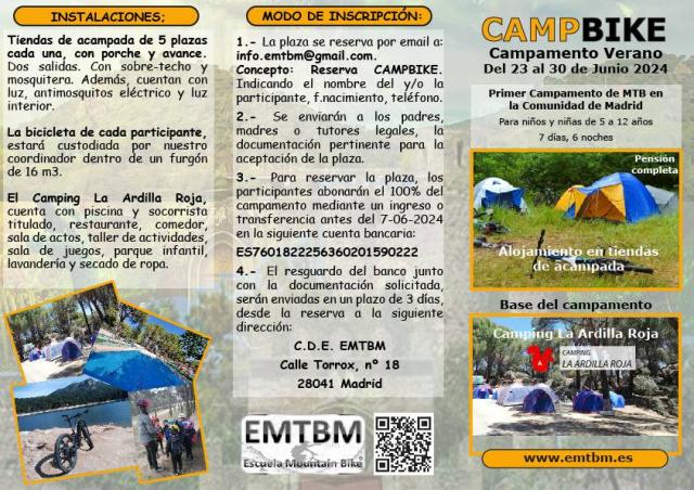 CAMPBIKE, Campamento Verano Niños MTB 24