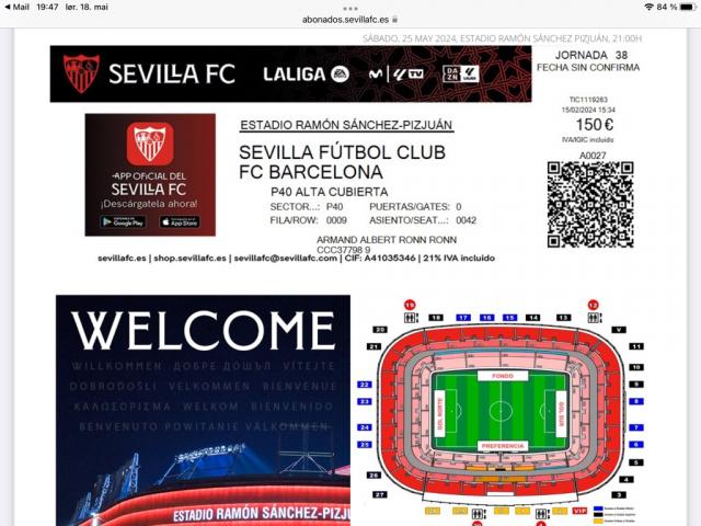 Mejores entradas Sevilla fc vs Barcelona fc día 26 de mayo