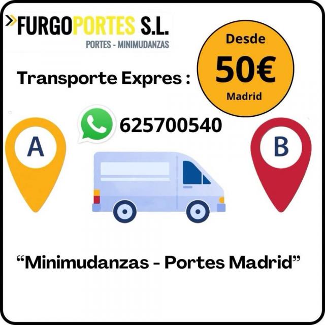 Portes en Fuencarral  “Sólo Transporte” 50€ (625700540)