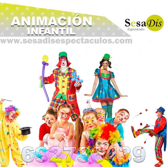 Animadores para fiestas infantiles. espectaculos