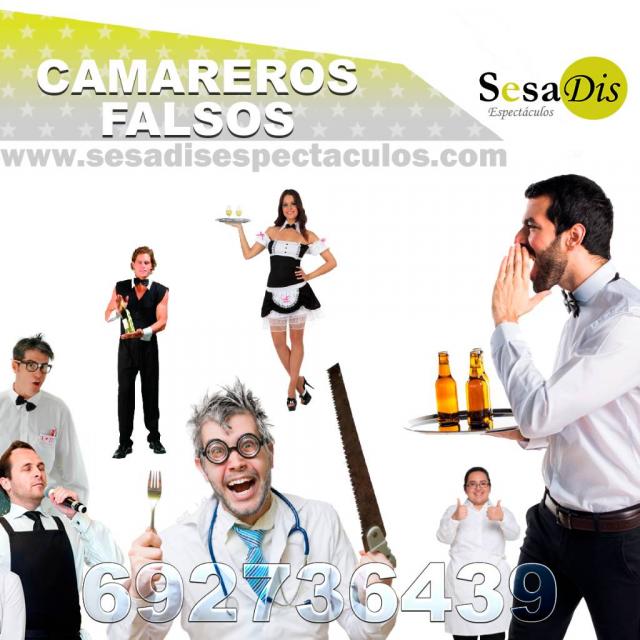 Camareros falsos para eventos. camareras falsas