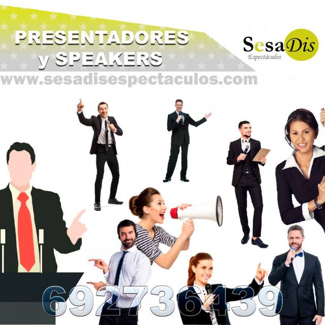 Presentadores profesionales.