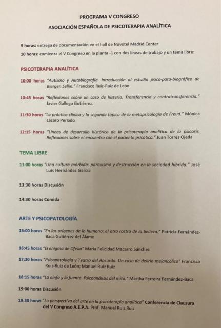 Congreso de la Asociación Española de Psicoterapia Analítica