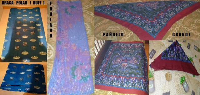 PAÑUELO  GRANDE , FOULARD  Y  BRAGA  POLAR  20  €