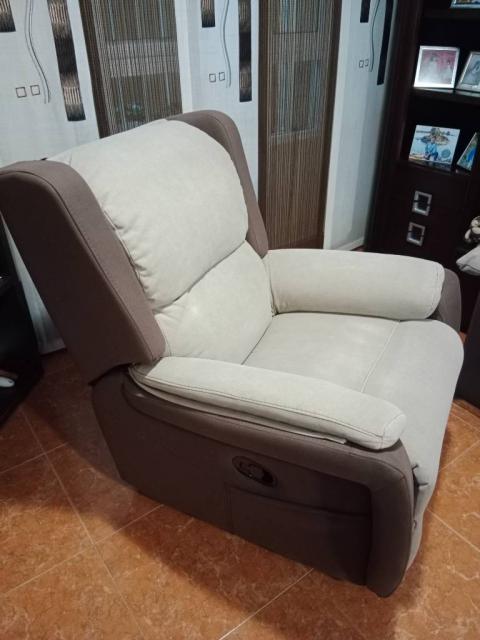 SILLON RELAX MARRON Y VEIS