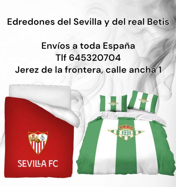 Edredon real Betis y Sevilla FC