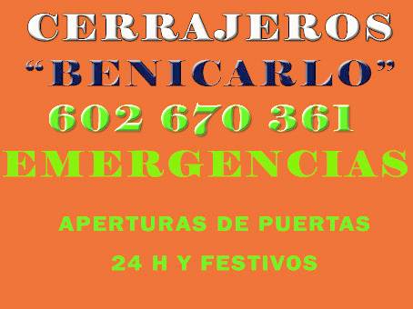 CERRAJEROS BENICARLO EMERGENCIAS