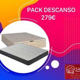 Pack canapé abatible más colchón visco 279€